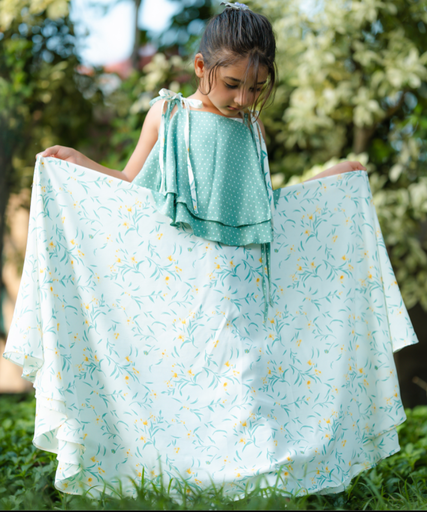 Girls Mint Blossom Suit