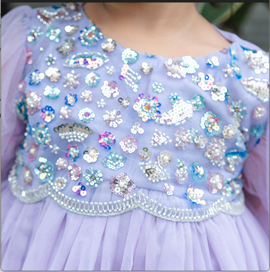 Girls Amethyst Sparkle Dress