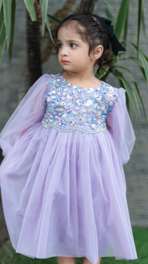 Girls Amethyst Sparkle Dress