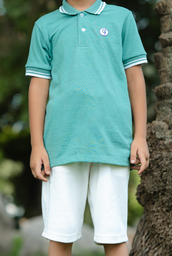 Boys Green Polo T-Shirt & Short