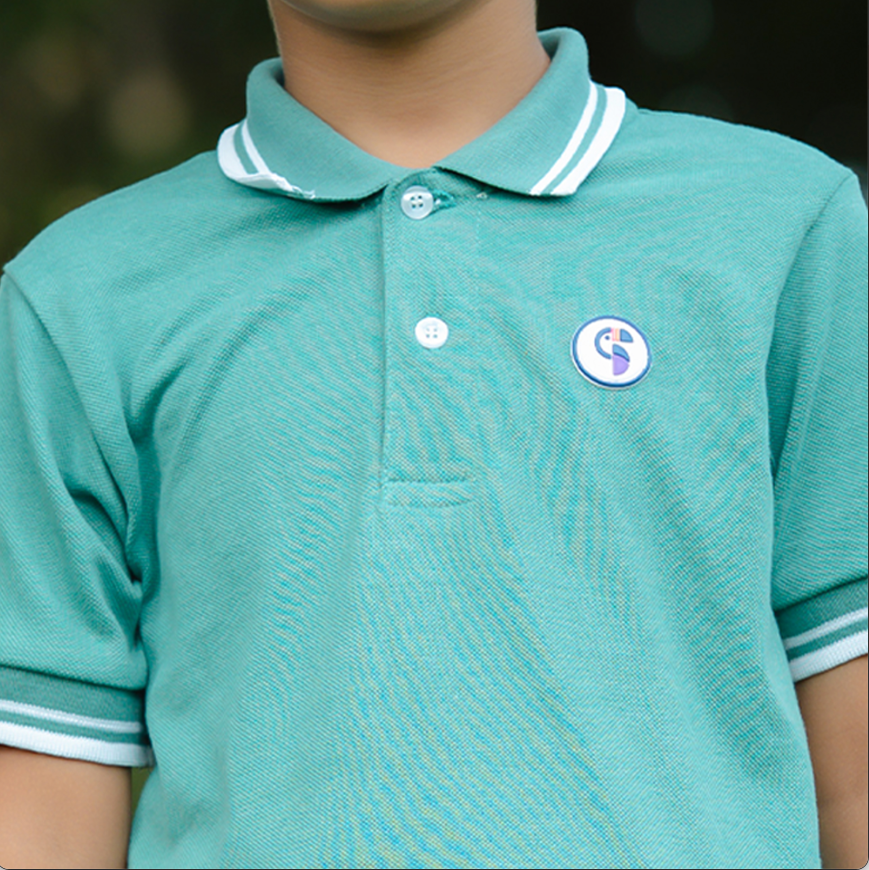 Boys Green Polo T-Shirt & Short