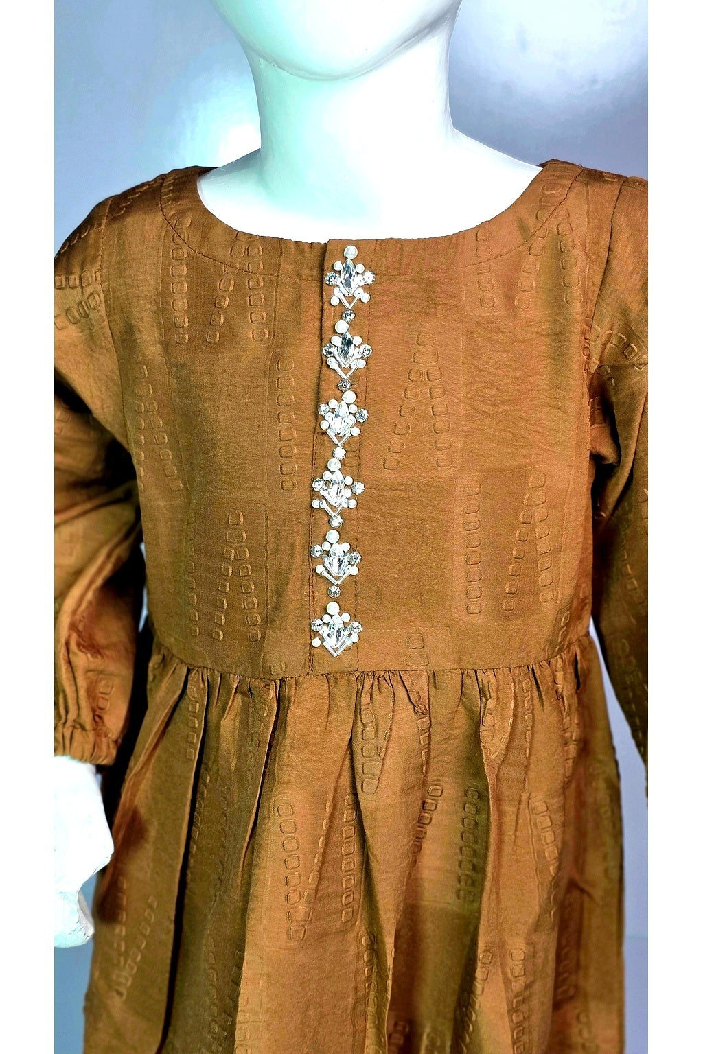 Handmade Work Trending Style Bubble Cotton Frock