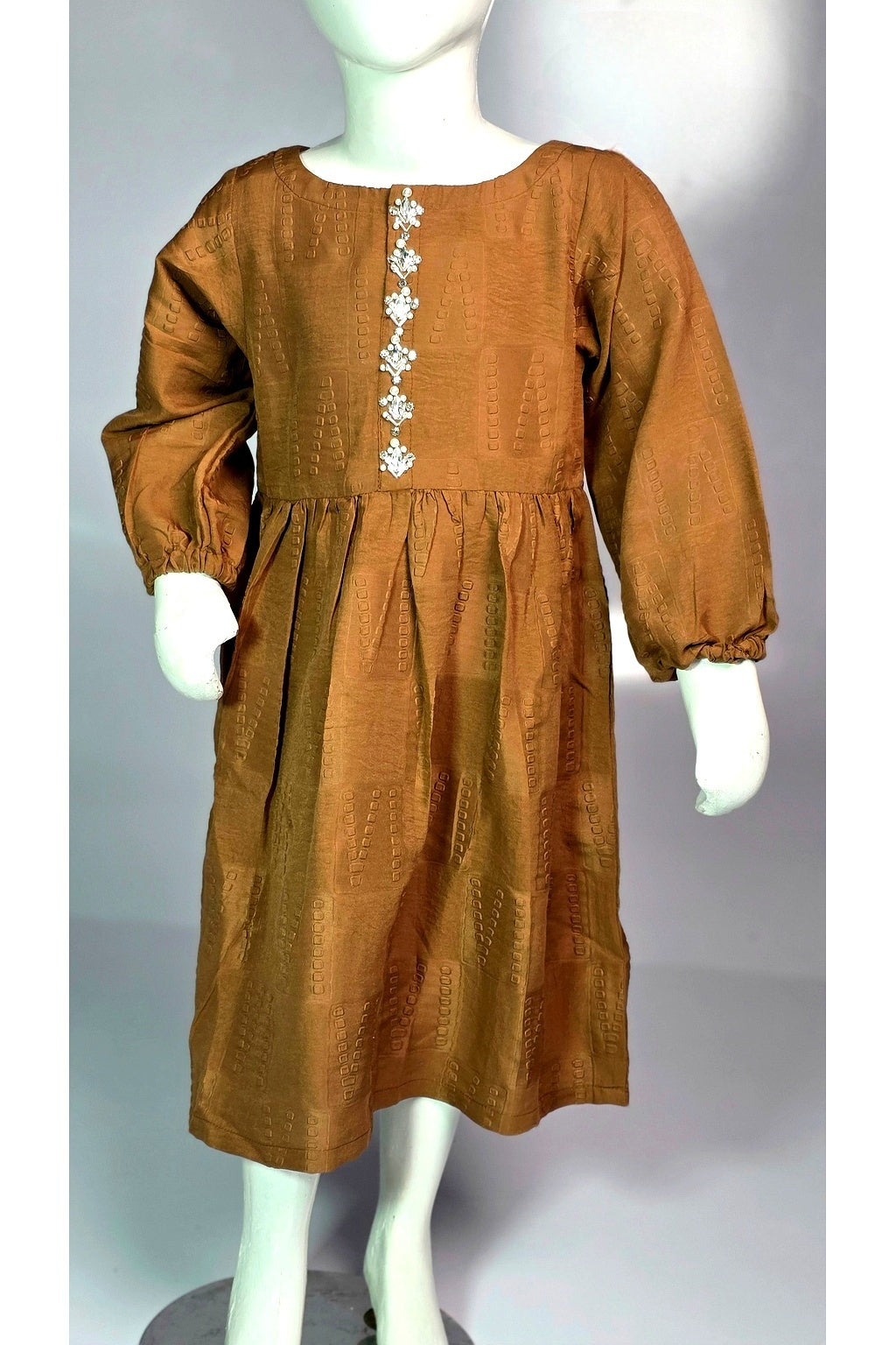 Handmade Work Trending Style Bubble Cotton Frock