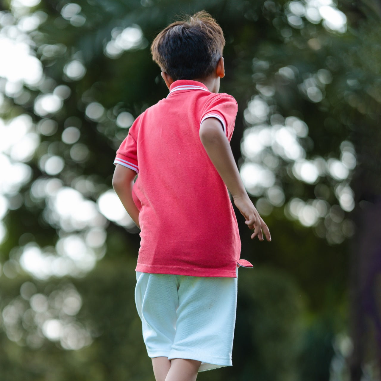 Boys Red Polo Shirt With Short