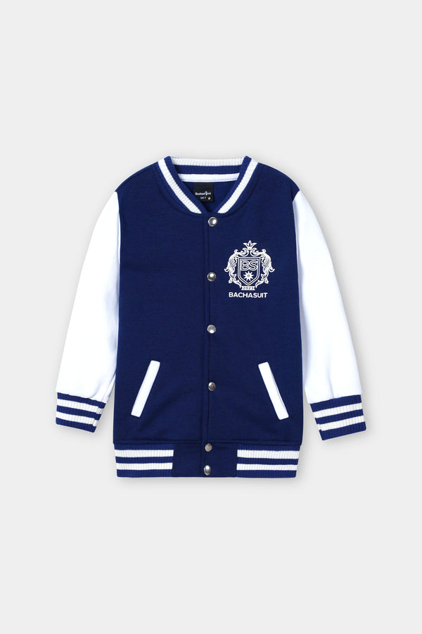 Bachasuit Boys Navy & White Varsity Jacket