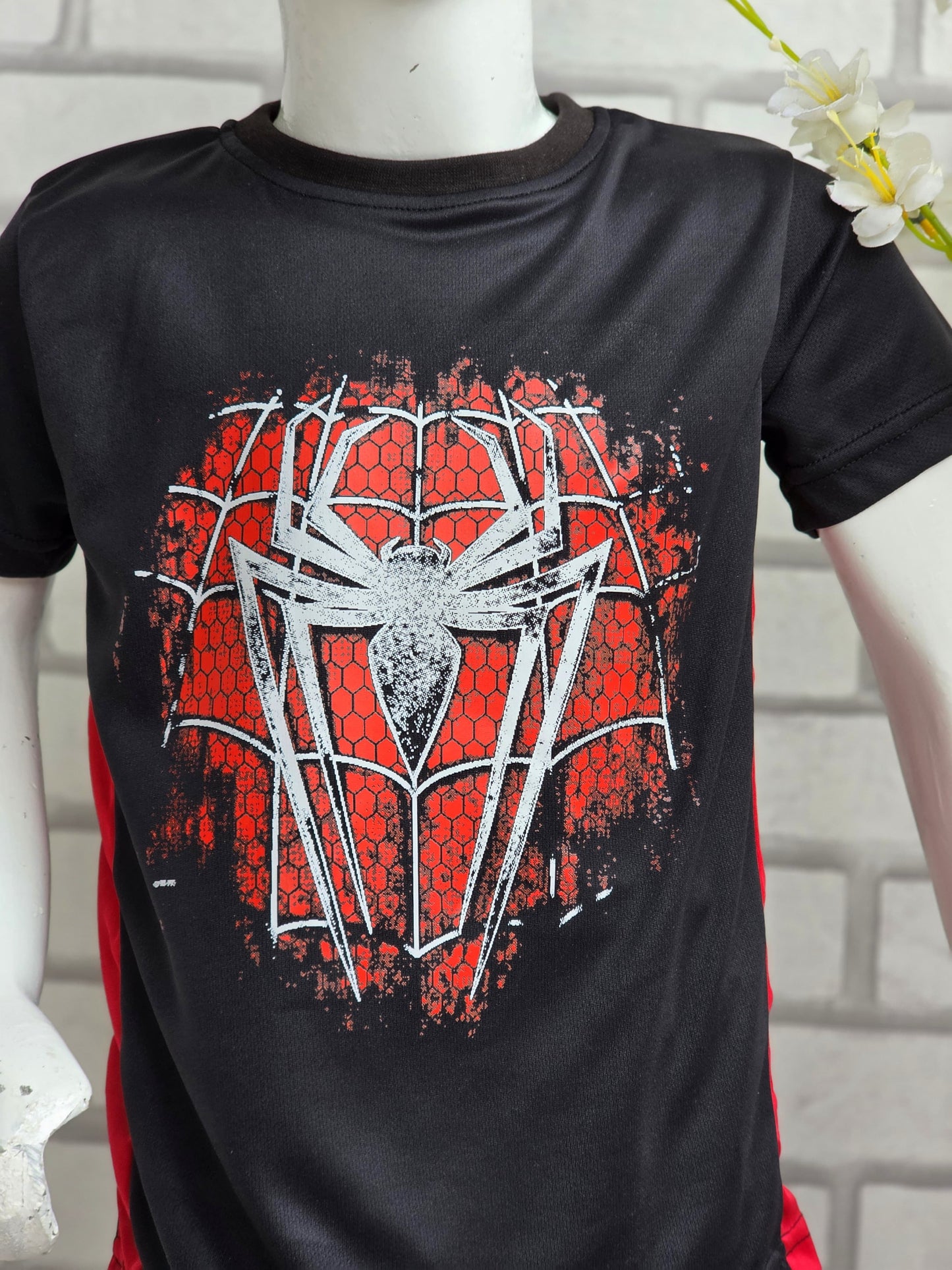 Spider-Man Black T-Shirt & Shorts Set