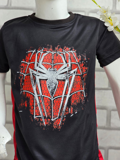 Spider-Man Black T-Shirt & Shorts Set