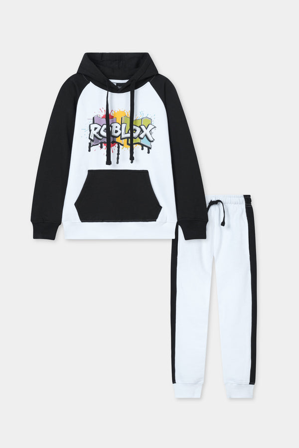 BLACK & WHITE HOODIE & TROUSER