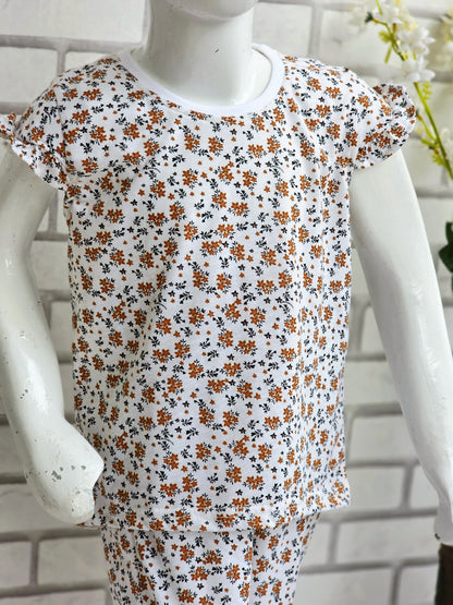 Girls' Floral Print Pajama Set