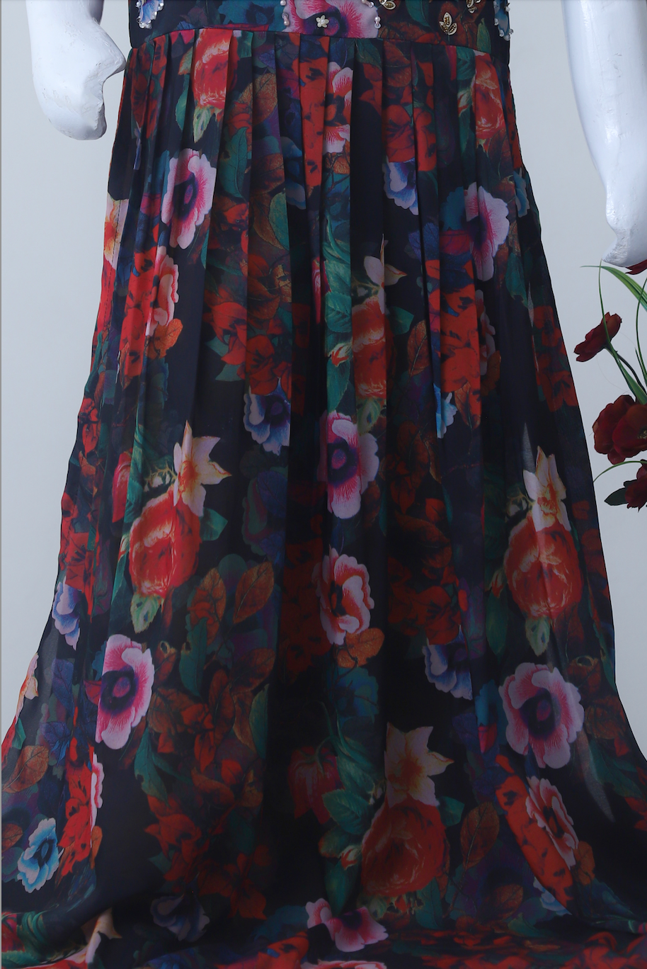 Handmade Work  Girls' Sleeveless Chimrish Dress