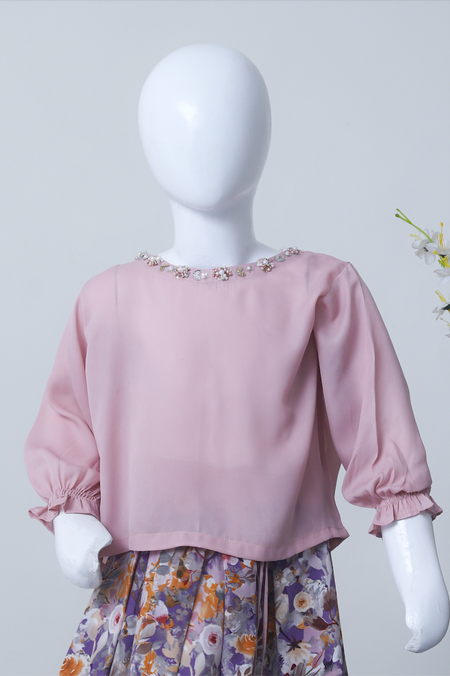 Handmade Work Girls Blush Bloom Suit