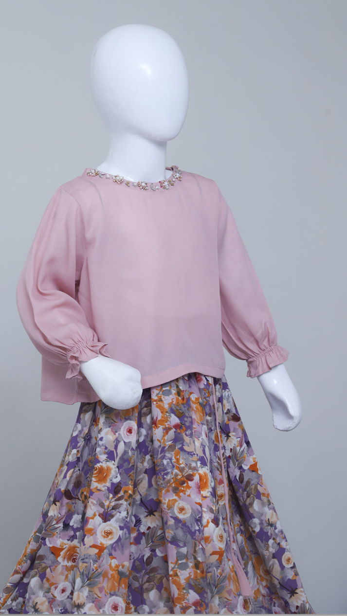 Handmade Work Girls Blush Bloom Suit