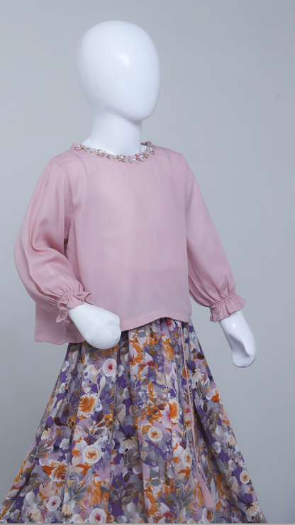 Handmade Work Girls Blush Bloom Suit
