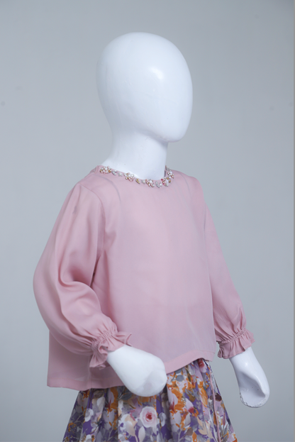 Handmade Work Girls Blush Bloom Suit
