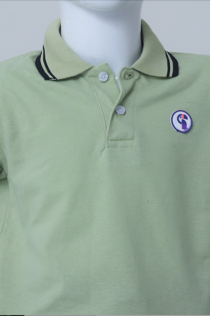 Boys' Light Green Polo & Black Shorts Set