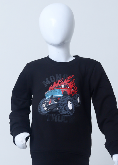 Monster Truck Graphic Sweatshirt set