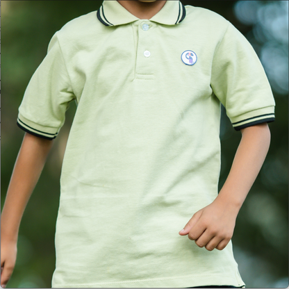 Boys' Light Green Polo & Black Shorts Set
