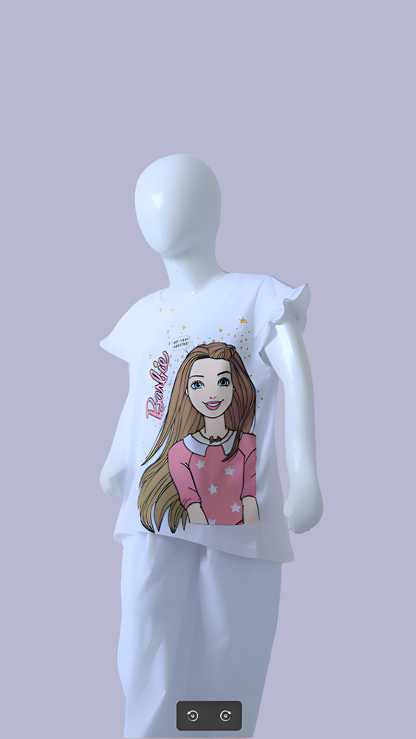 Girls' Barbie T-Shirt and Pants Set