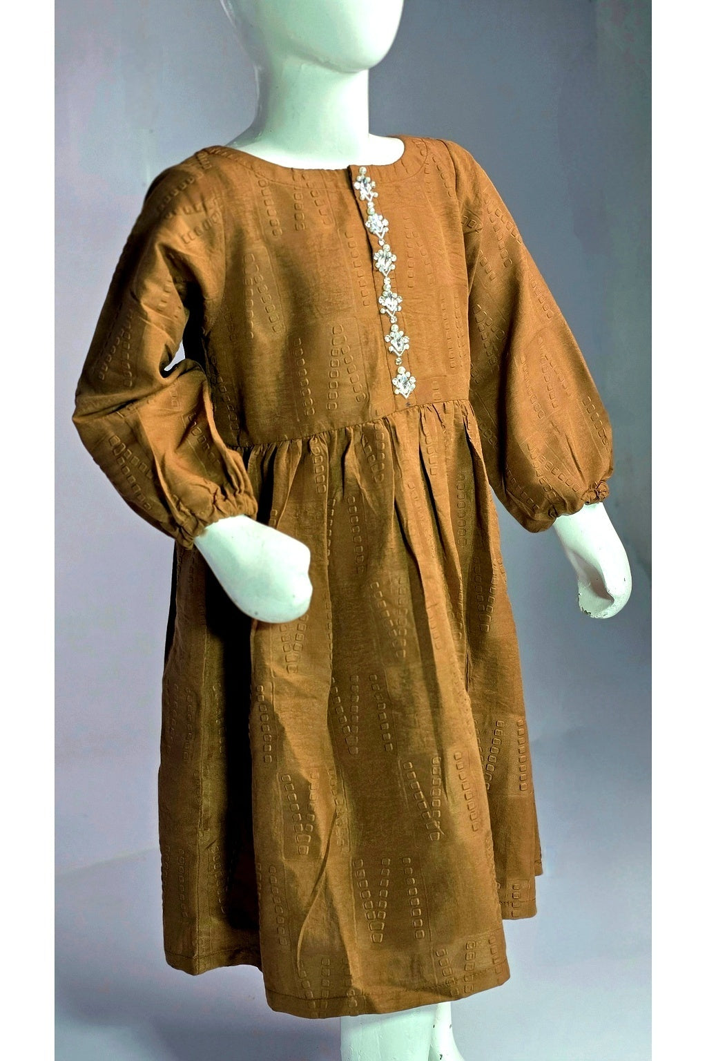 Handmade Work  Trending Style Bubble Cotton Frock
