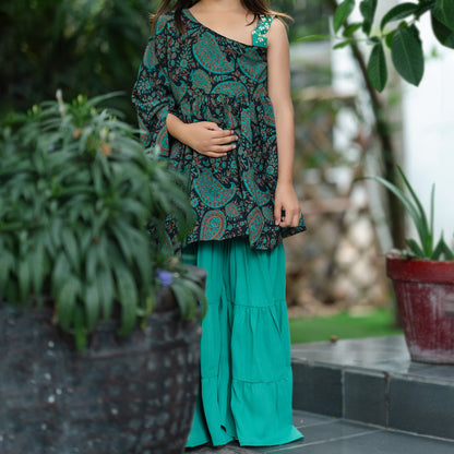 GIRLS Emerald Paisley Suit