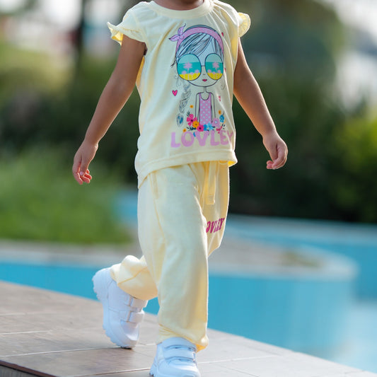 Girls Yellow Floral Dress