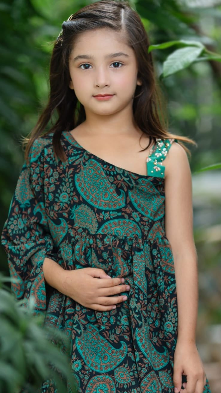 GIRLS Emerald Paisley Suit