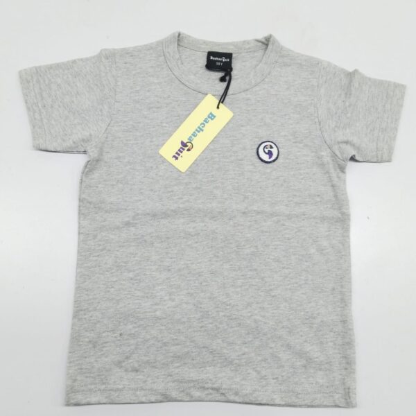 Classic Grey Cotton Tee for Boys – Bacha Suit